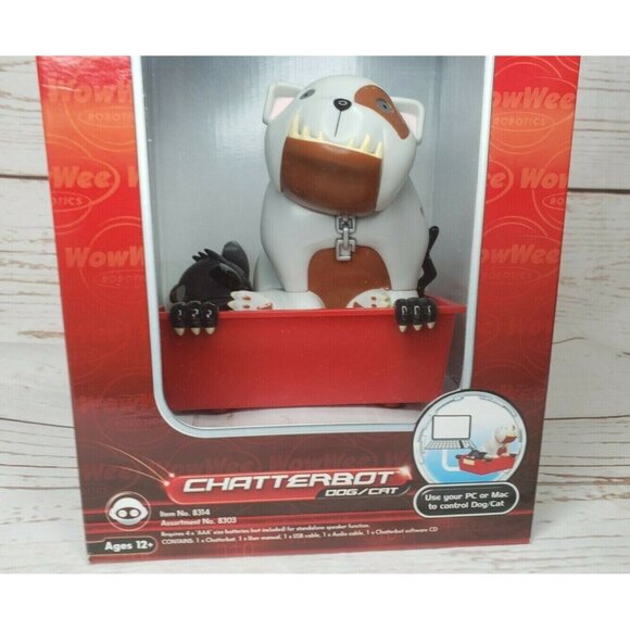 WoW Wee Robotics Chatterbot Cat and Dog Animated Desktop Stand Alone Speaker Des - Picture 7 of 12